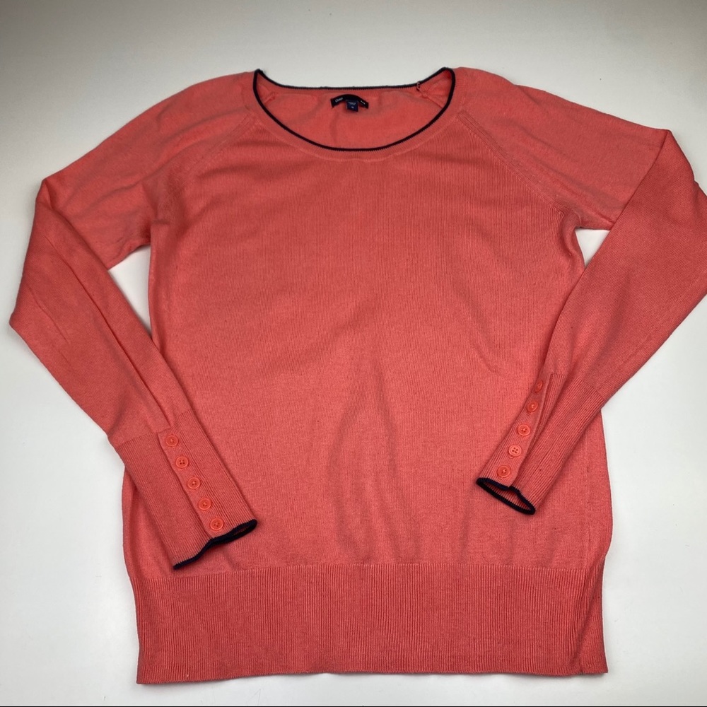Gap Coral Pink Pop Over Sweater Medium